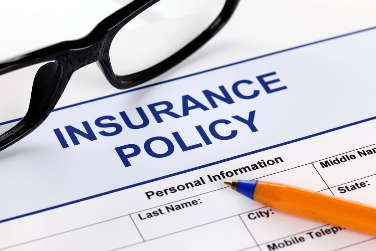 A picture of an insurance policy form.