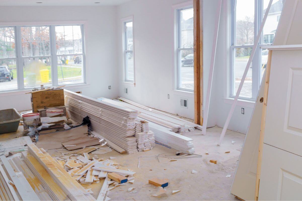 Une image d'une maison en rénovation.