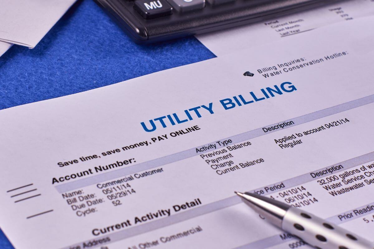 A picture of a utility billing document.