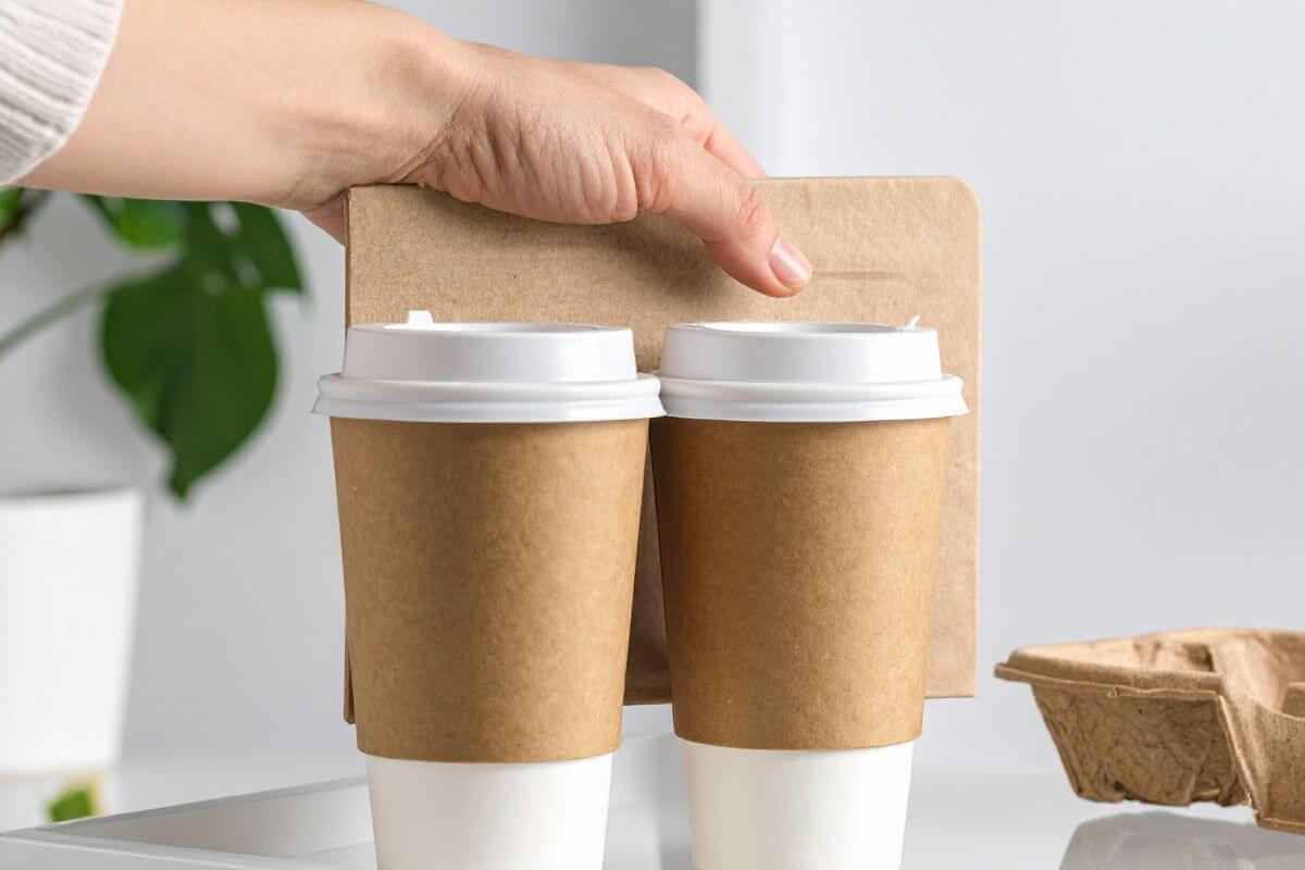 An image of a woman ordering coffee.