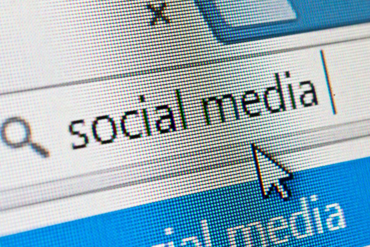 A picture shows a social media text display.