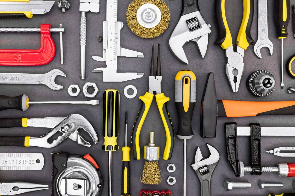 A picture of different types of tools.