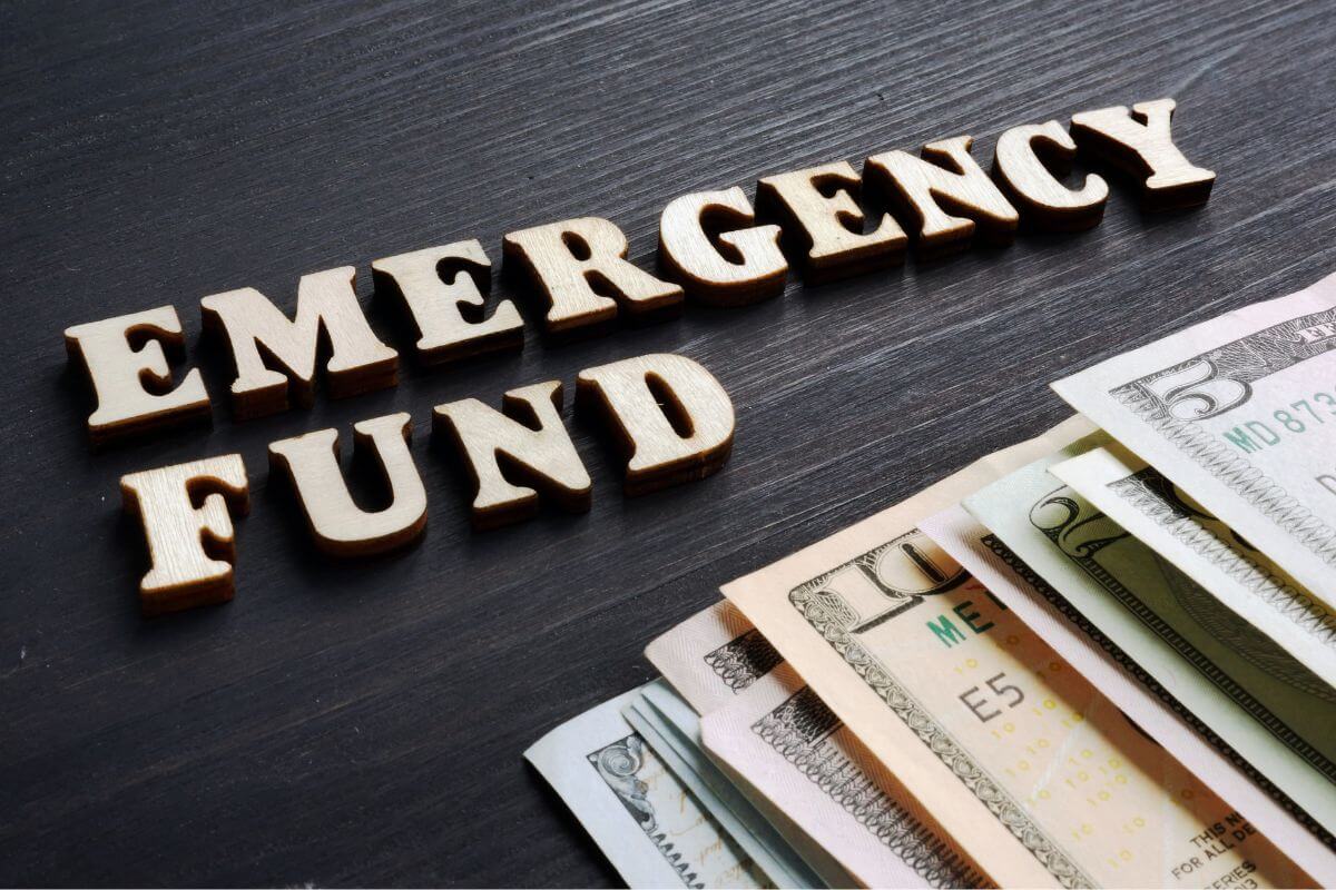 A picture shows an emergency fund.