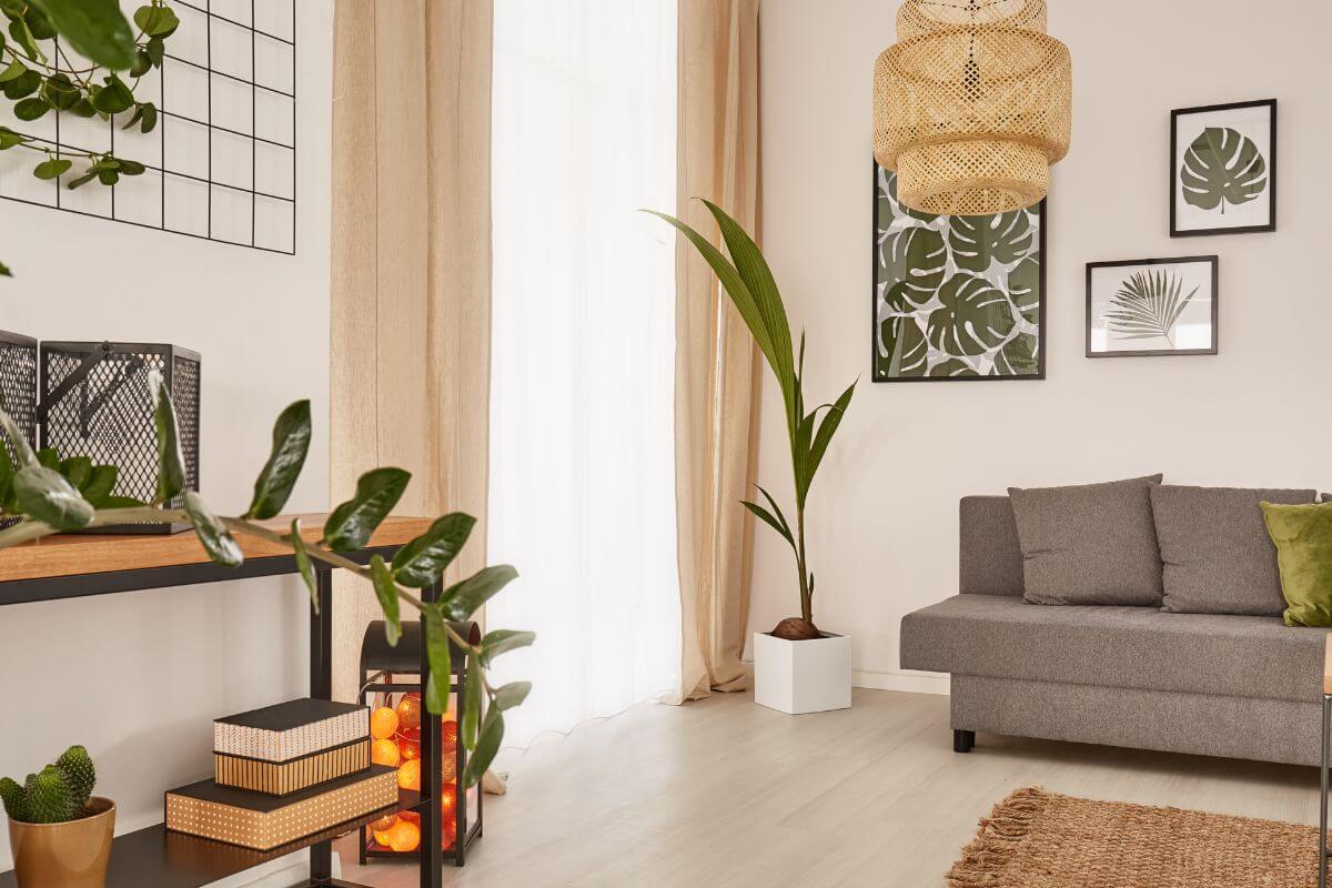 A picture shows cozy home decor.