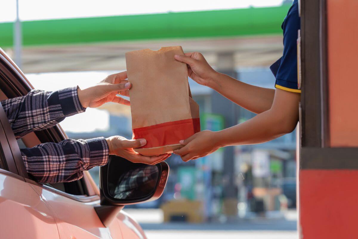 An image shows a drive-thru order.