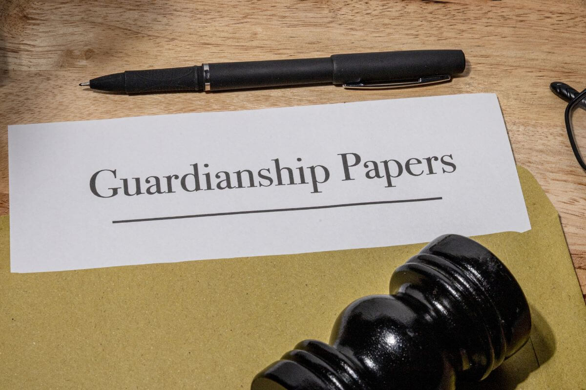 A picture shows a guardianship document.
